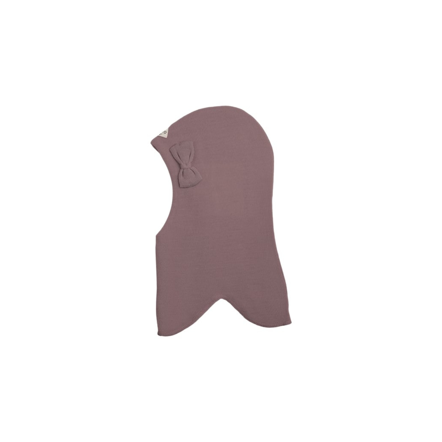 Racing Kids Rund elefanthue uld/bomuld m/sløjfe 79 dusty purple