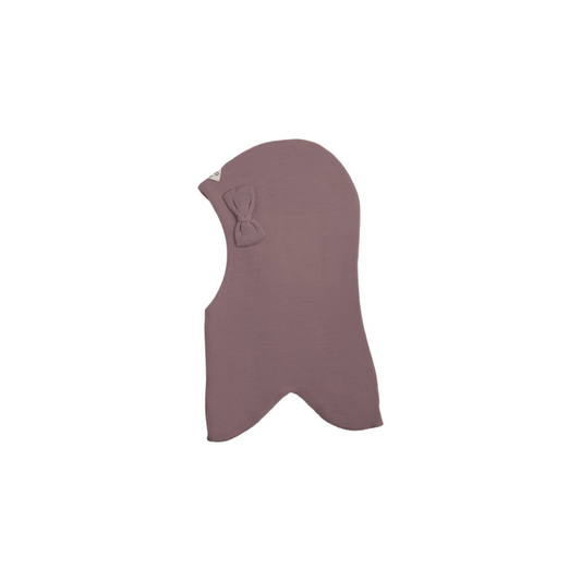 Racing Kids Rund elefanthue uld/bomuld m/sløjfe 79 dusty purple