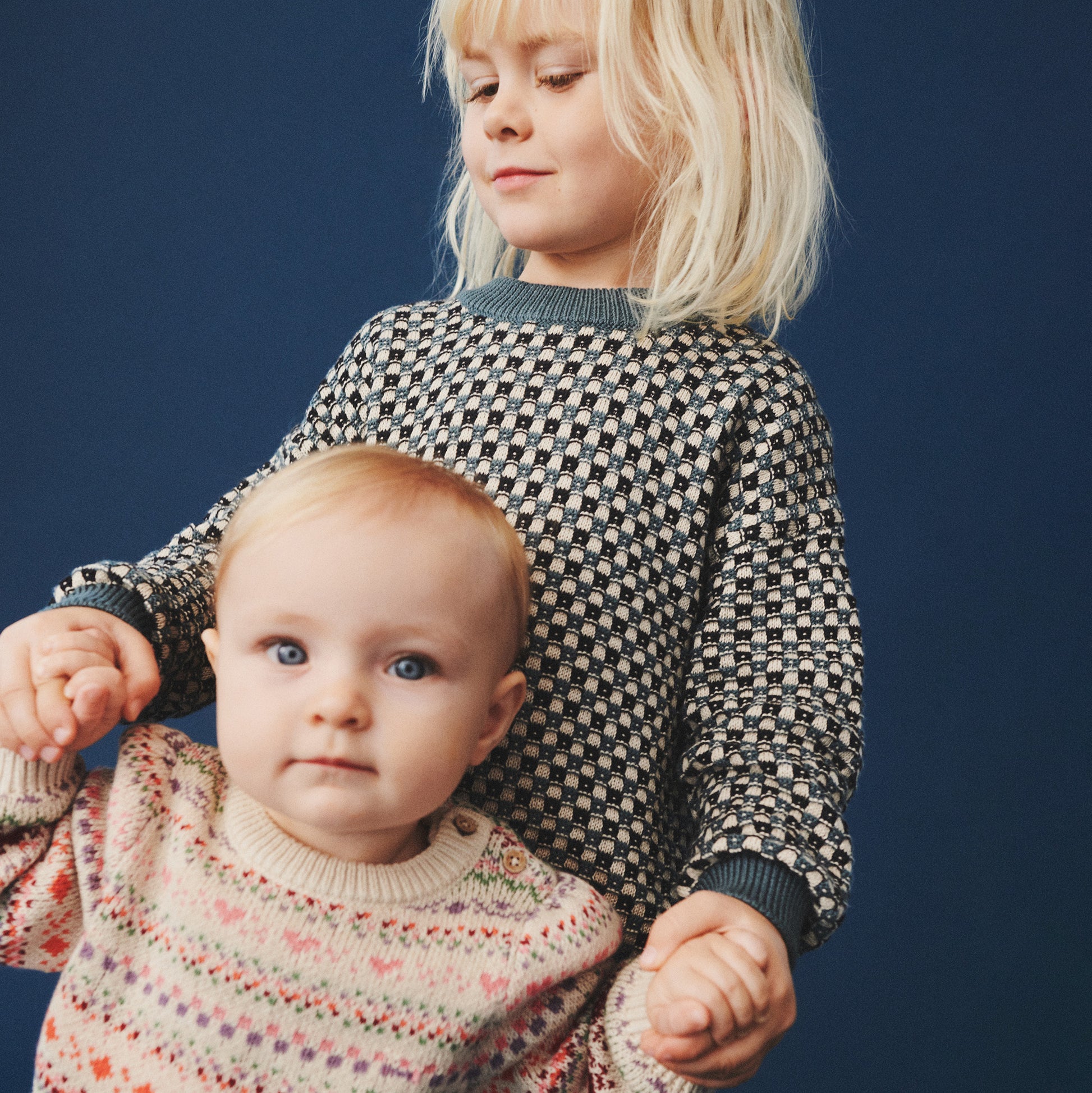 Pige med Wheat Olga strik pullover multi