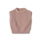 Wheat Saga strik vest dry rose