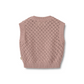 Wheat Saga strik vest dry rose