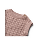 Wheat Saga strik vest dry rose