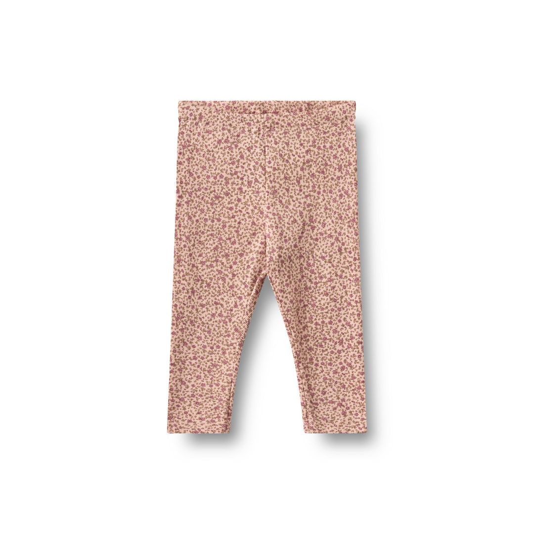 Wheat Jules leggings eggplant dime rose small flowers 