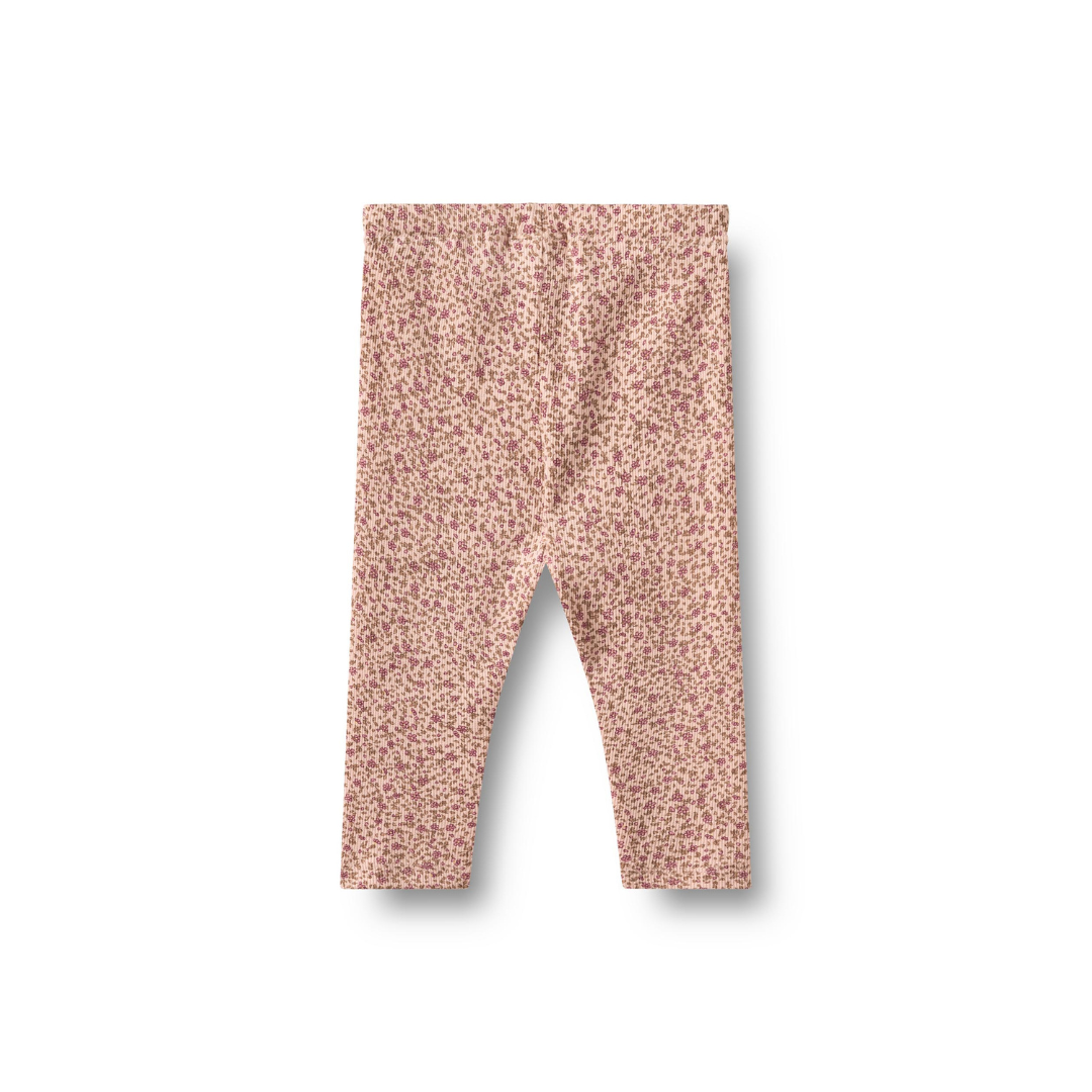 Wheat Jules leggings eggplant dime rose small flowers 