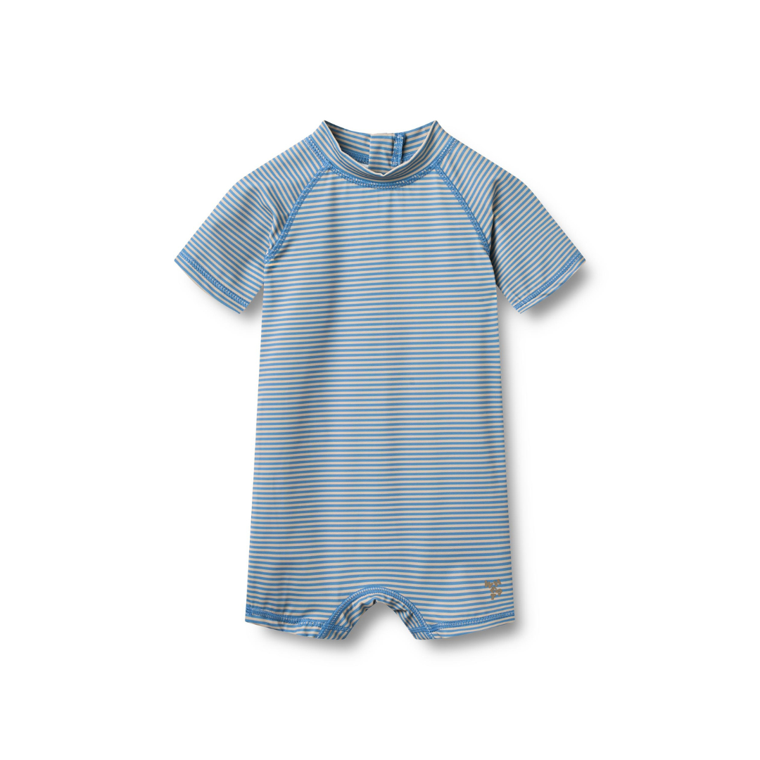 Wheat Cas badeheldragt blue swim stripe