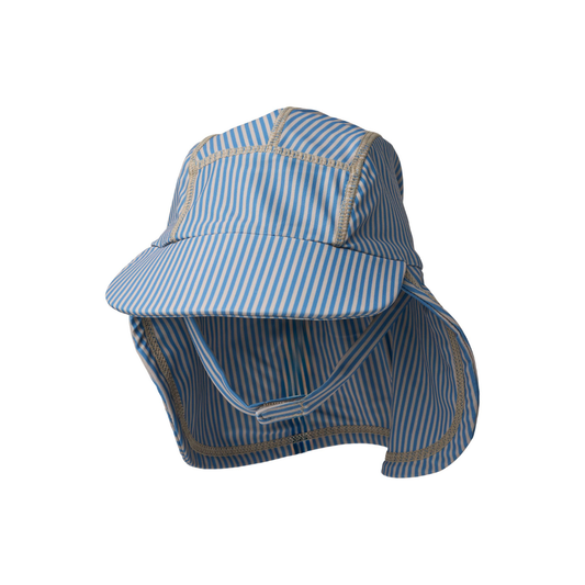Wheat Tonga UV solhat blue swim stripe