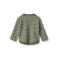 Wheat Osvald t-shirt L/S dark green stripe