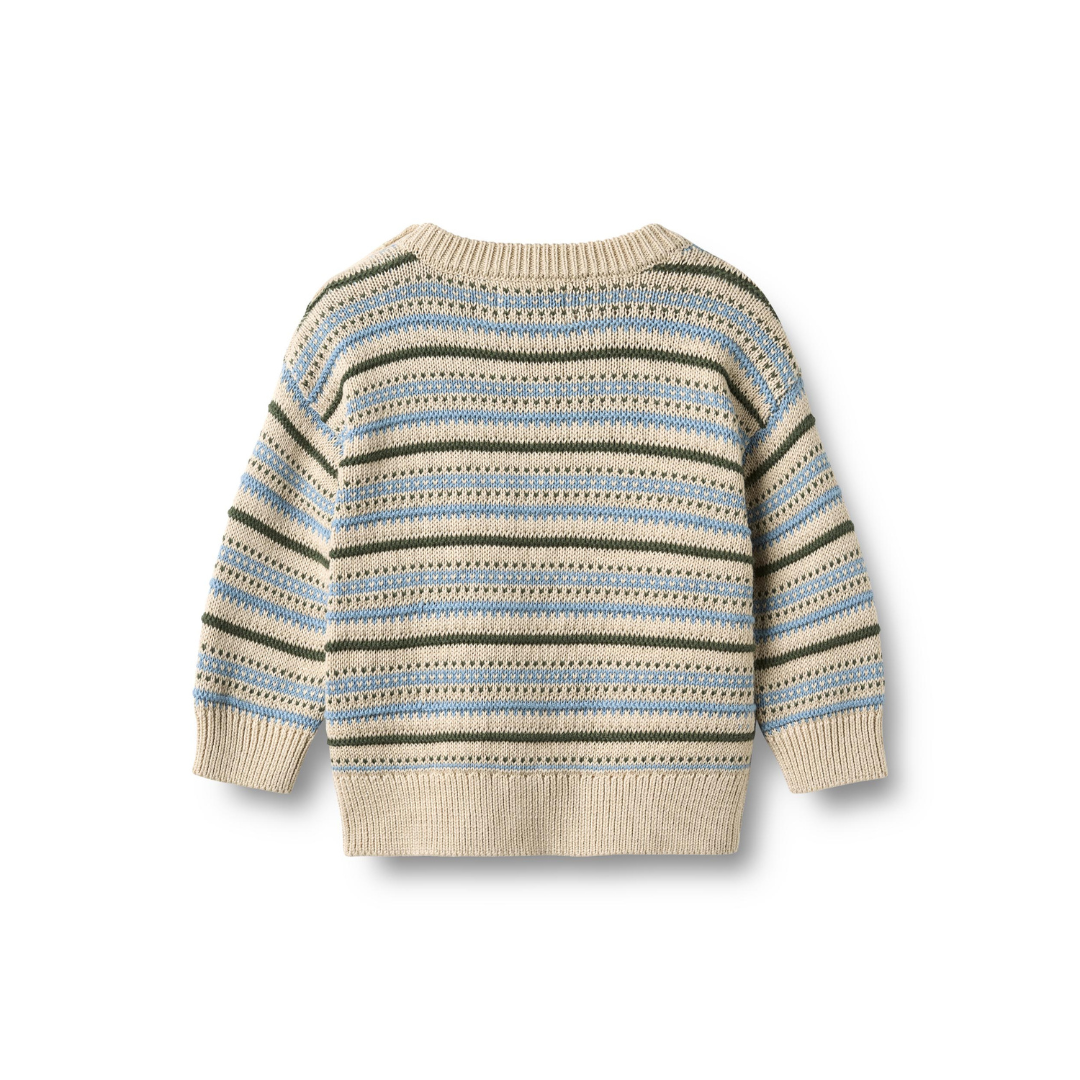 Wheat Harlow jacquard strik pullover offwhite