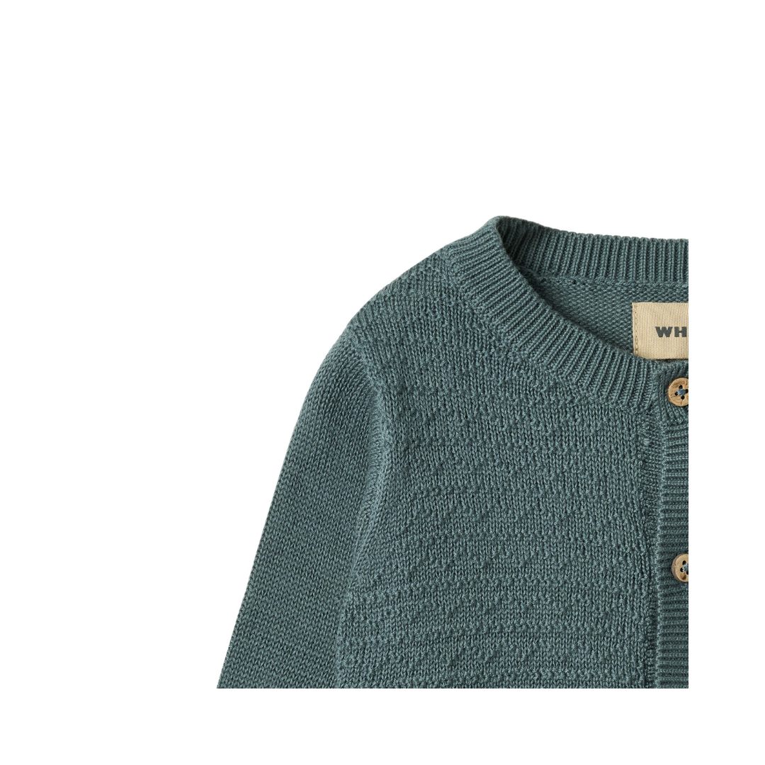 Wheat Bjørn cardigan stormy weather