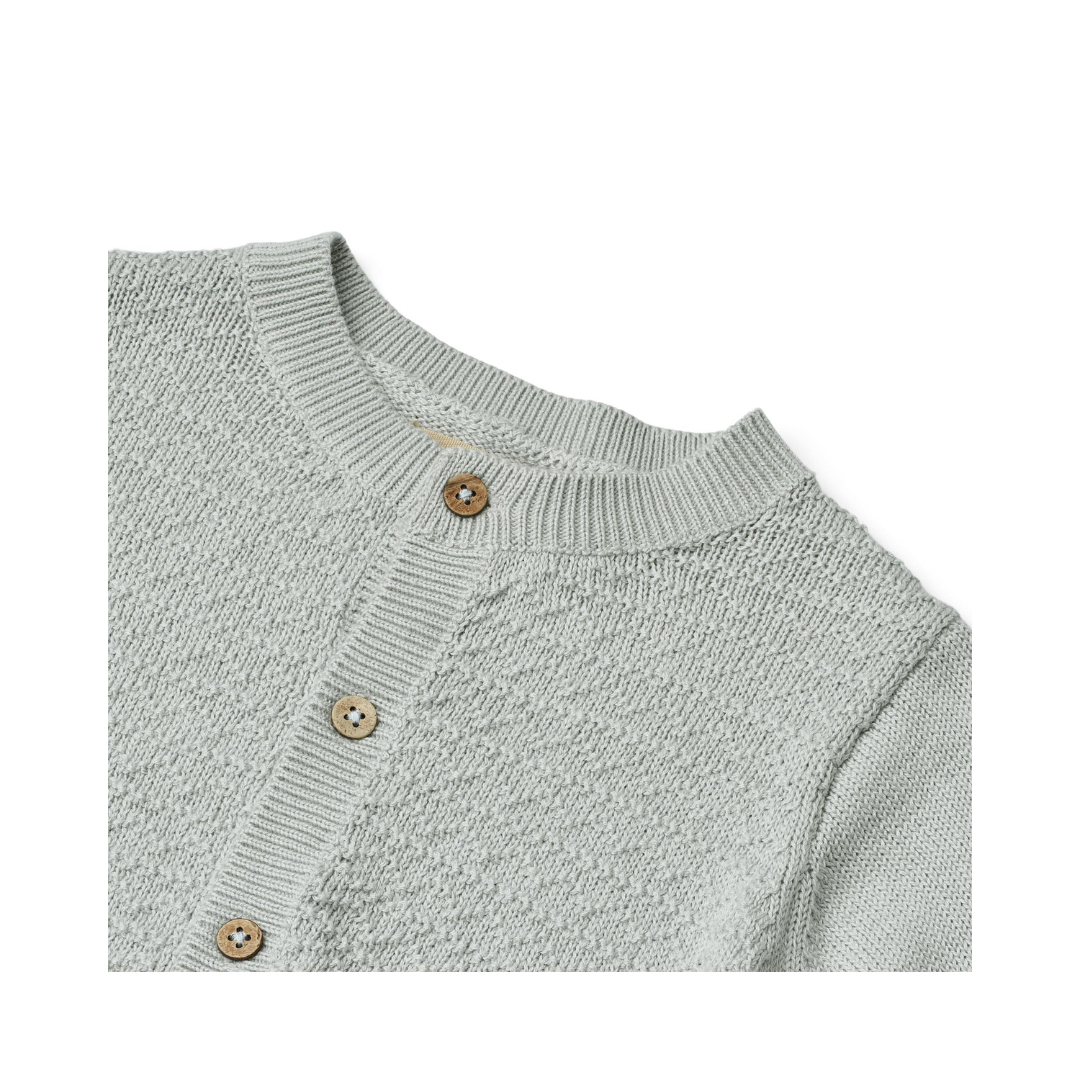 Wheat Bjørn cardigan soft blue