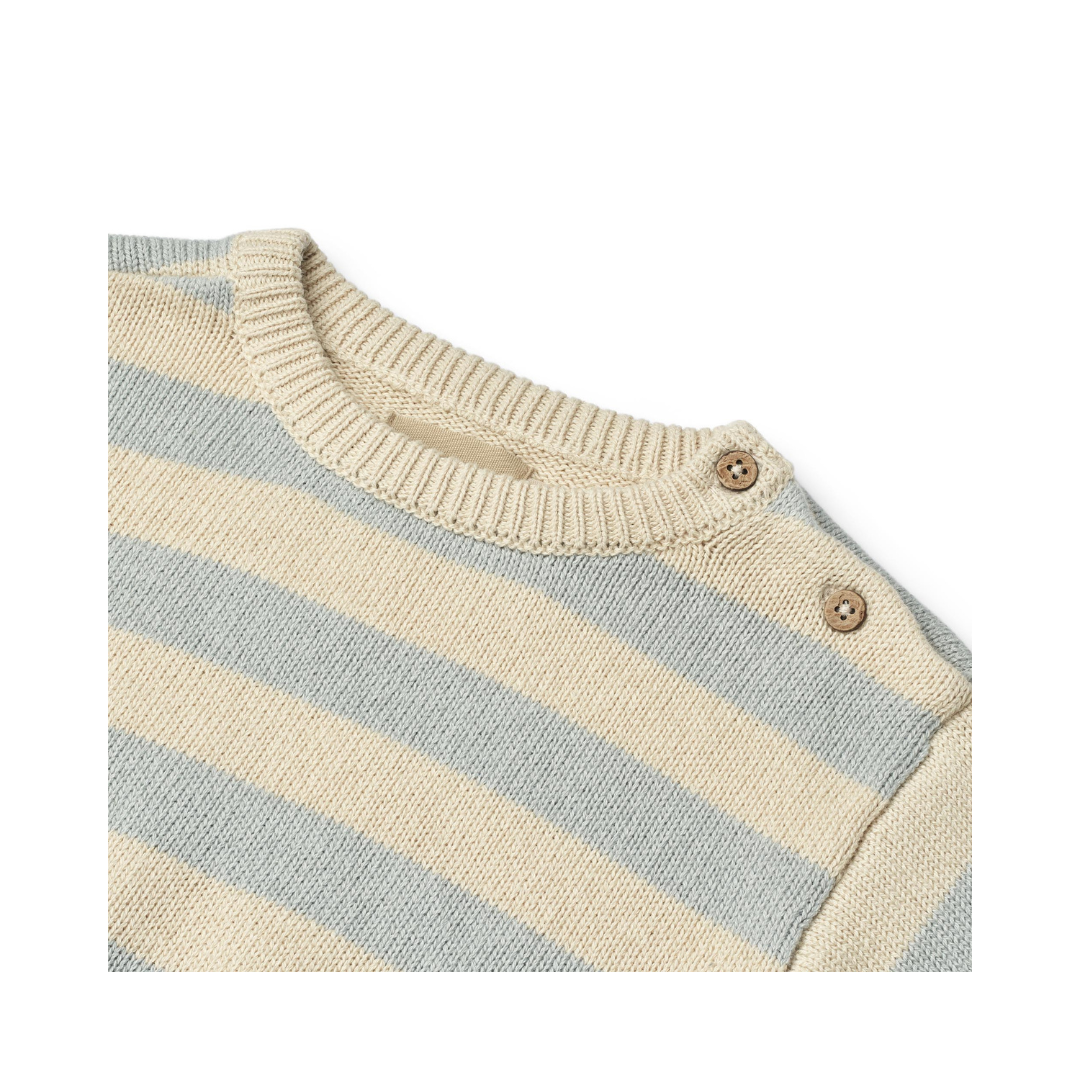 Wheat Morgan strikpullover blue stripe