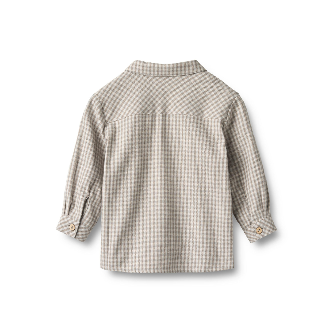 Wheat Oscar skjorte greybrown check