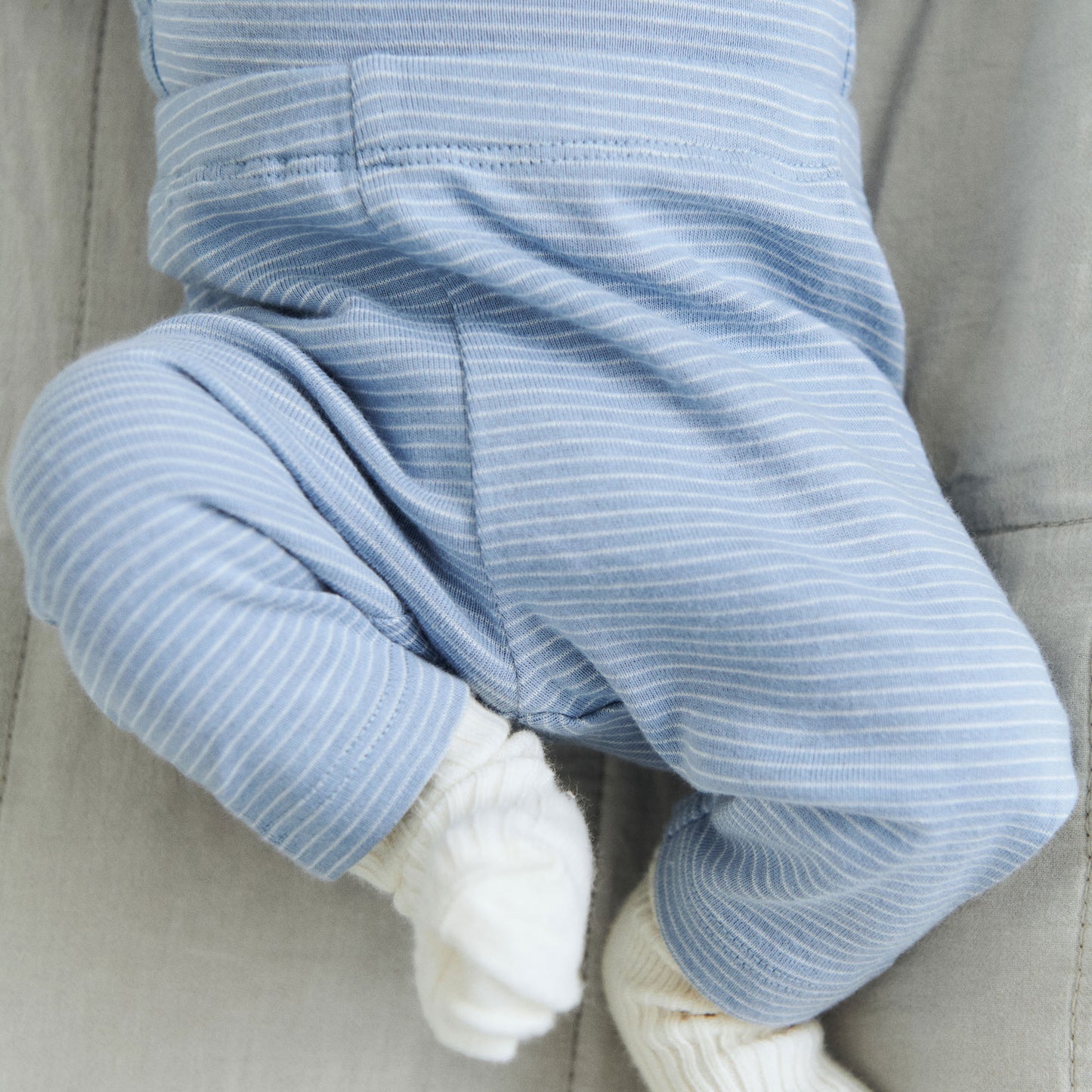 Baby med Wheat Silas leggings faded blue stripe