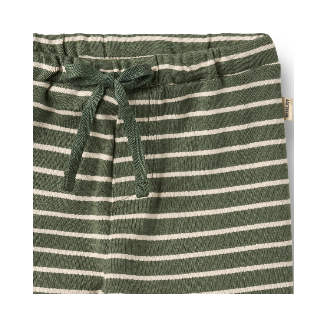 Wheat Manfred bukser dark green stripe