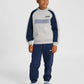 Dreng med Hummel JR oversized iconic crew bees light grey melange
