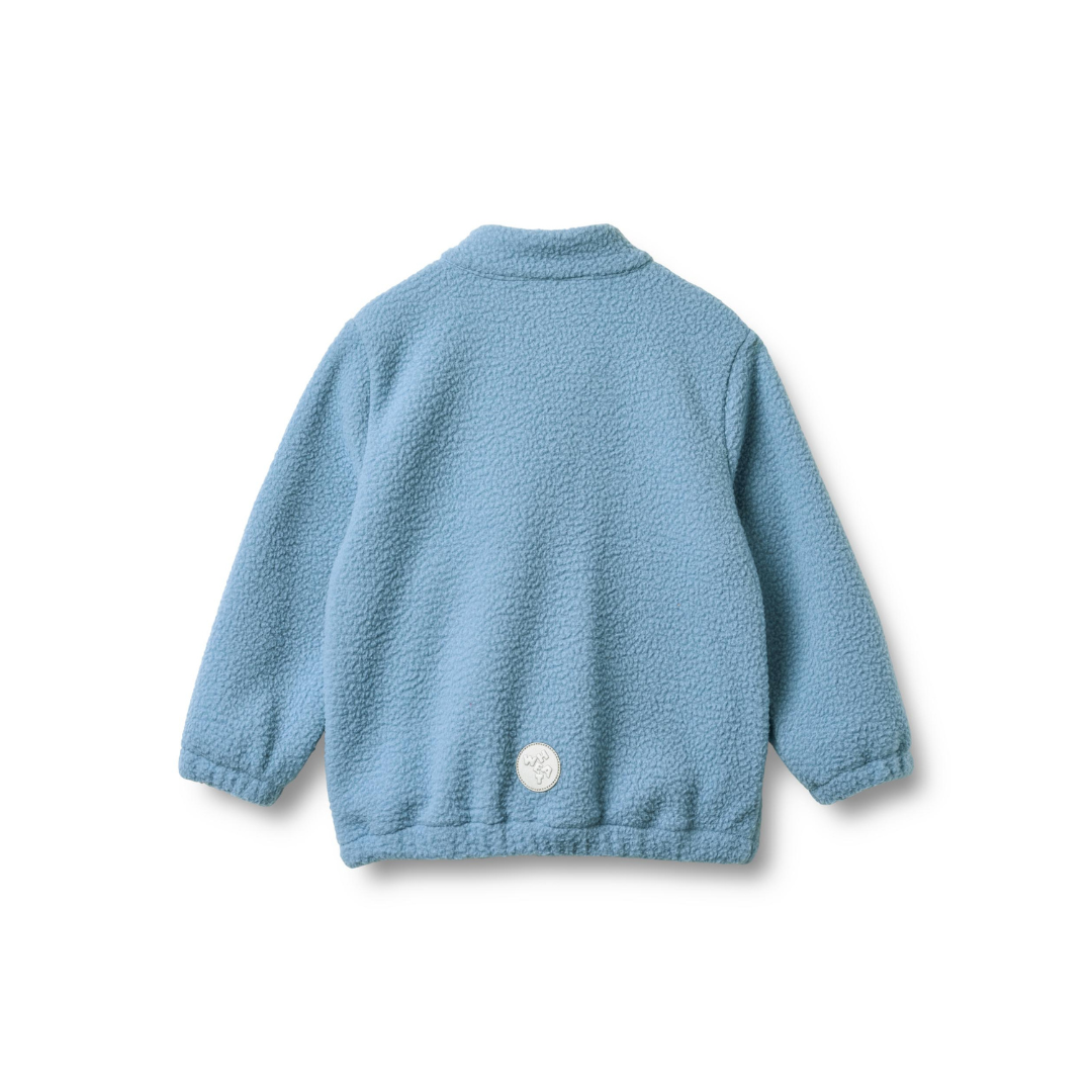 Wheat Helge fleece jakke faded denim