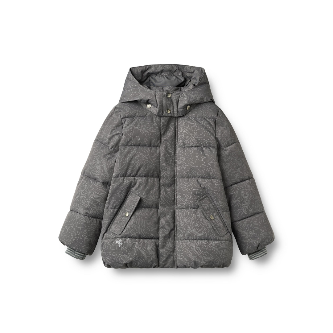Wheat Gael puffer jakke dark reflective map