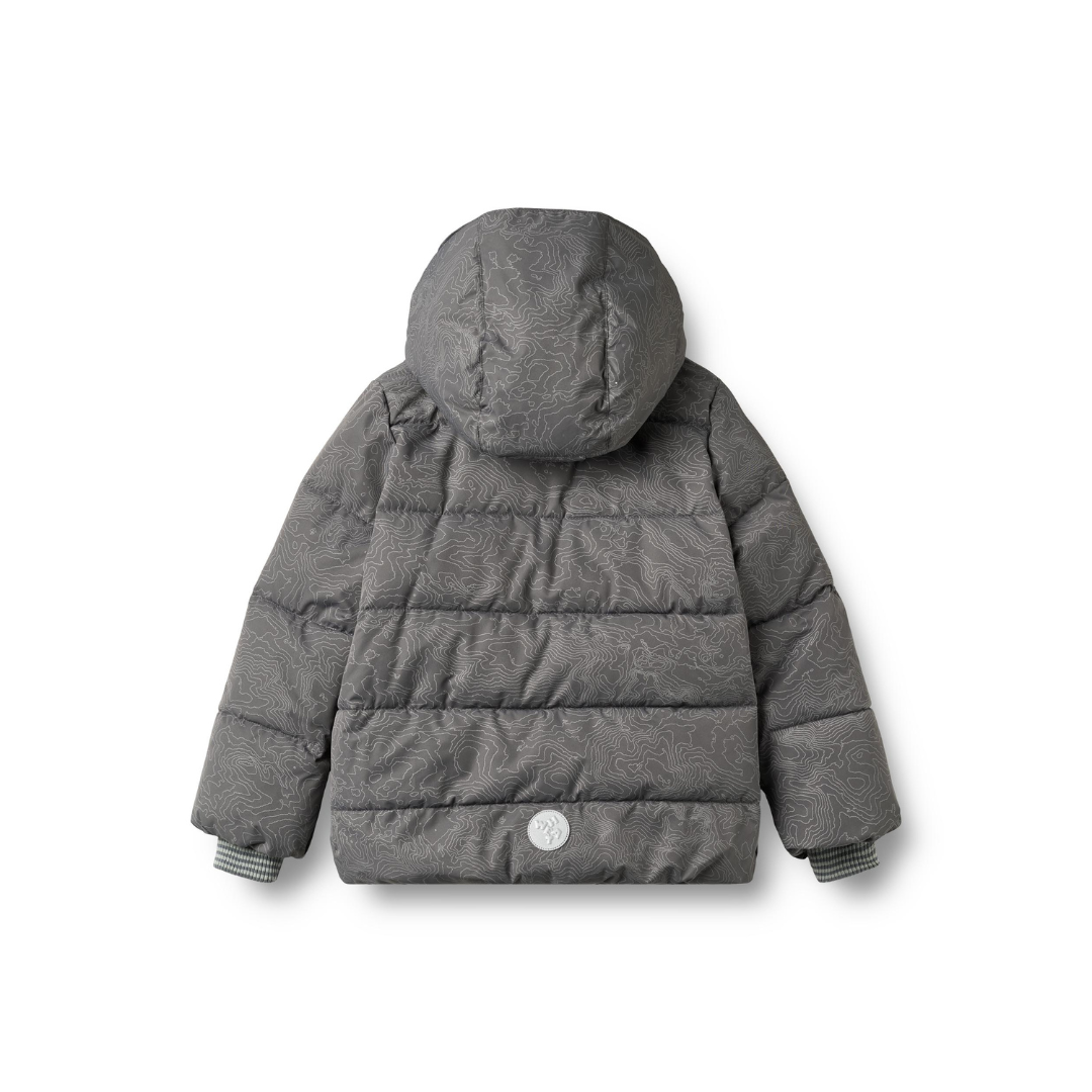 Wheat Gael puffer jakke dark reflective map