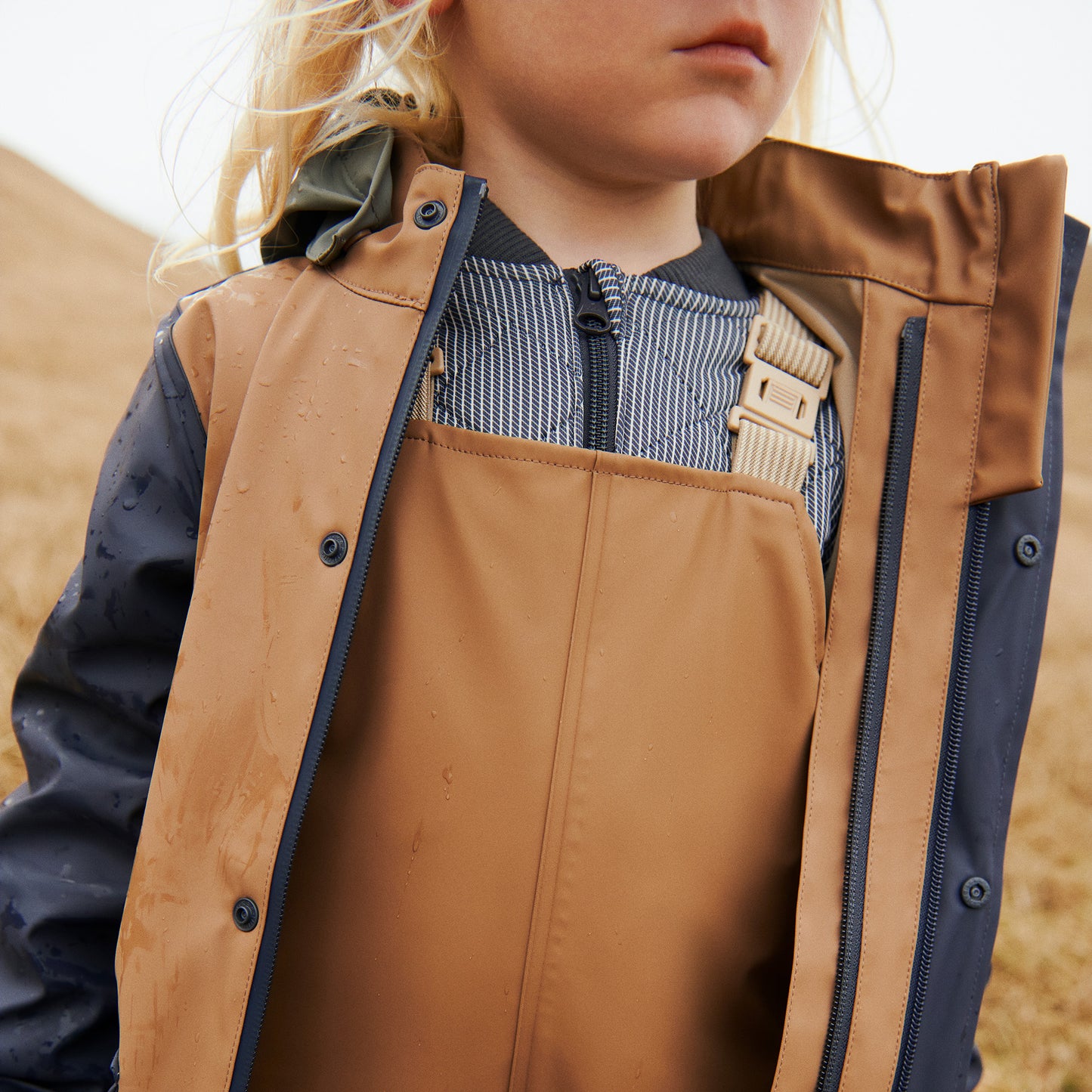 Dreng med Wheat Loui termojakke ink stripe