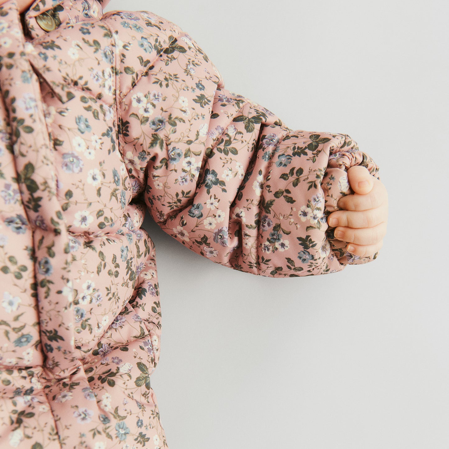 Baby med Wheat Edem puffer baby flyverdragt rose powder flowers