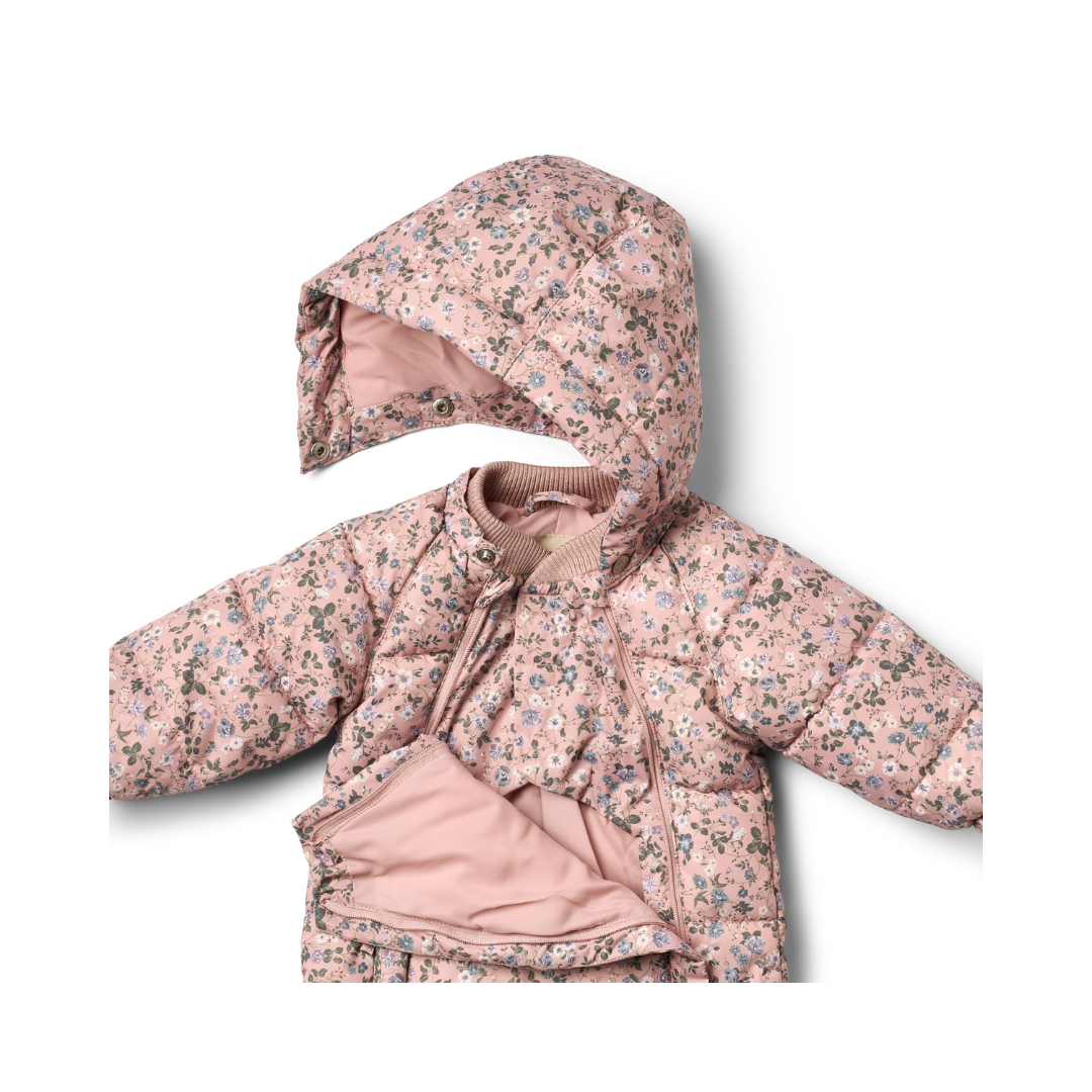 Wheat Edem puffer baby flyverdragt rose powder flowers