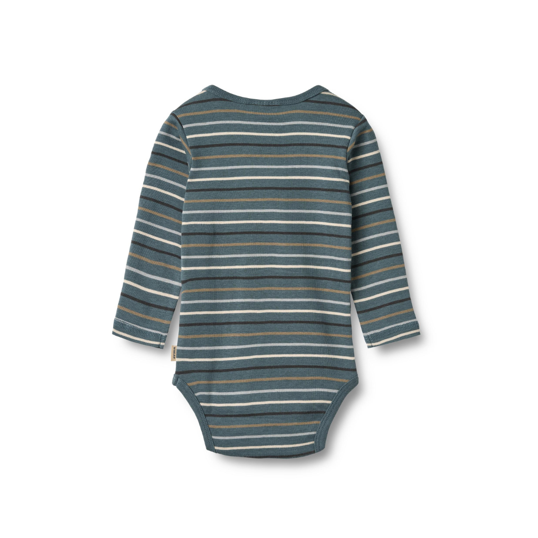 Wheat Freddie body blue multi stripe