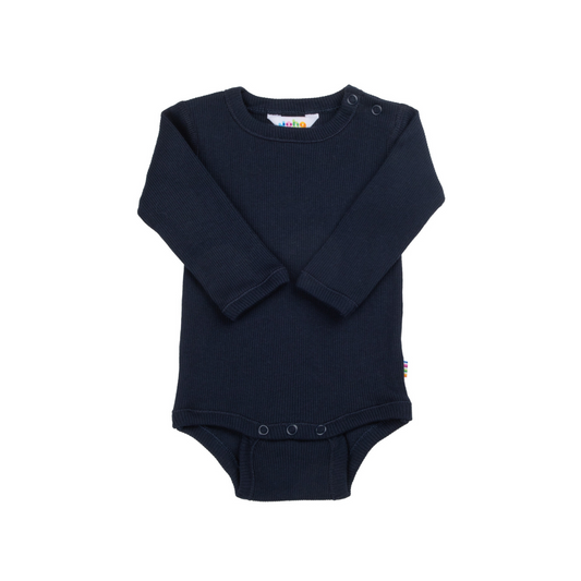 Joha Bomulds rib langærmet body navy