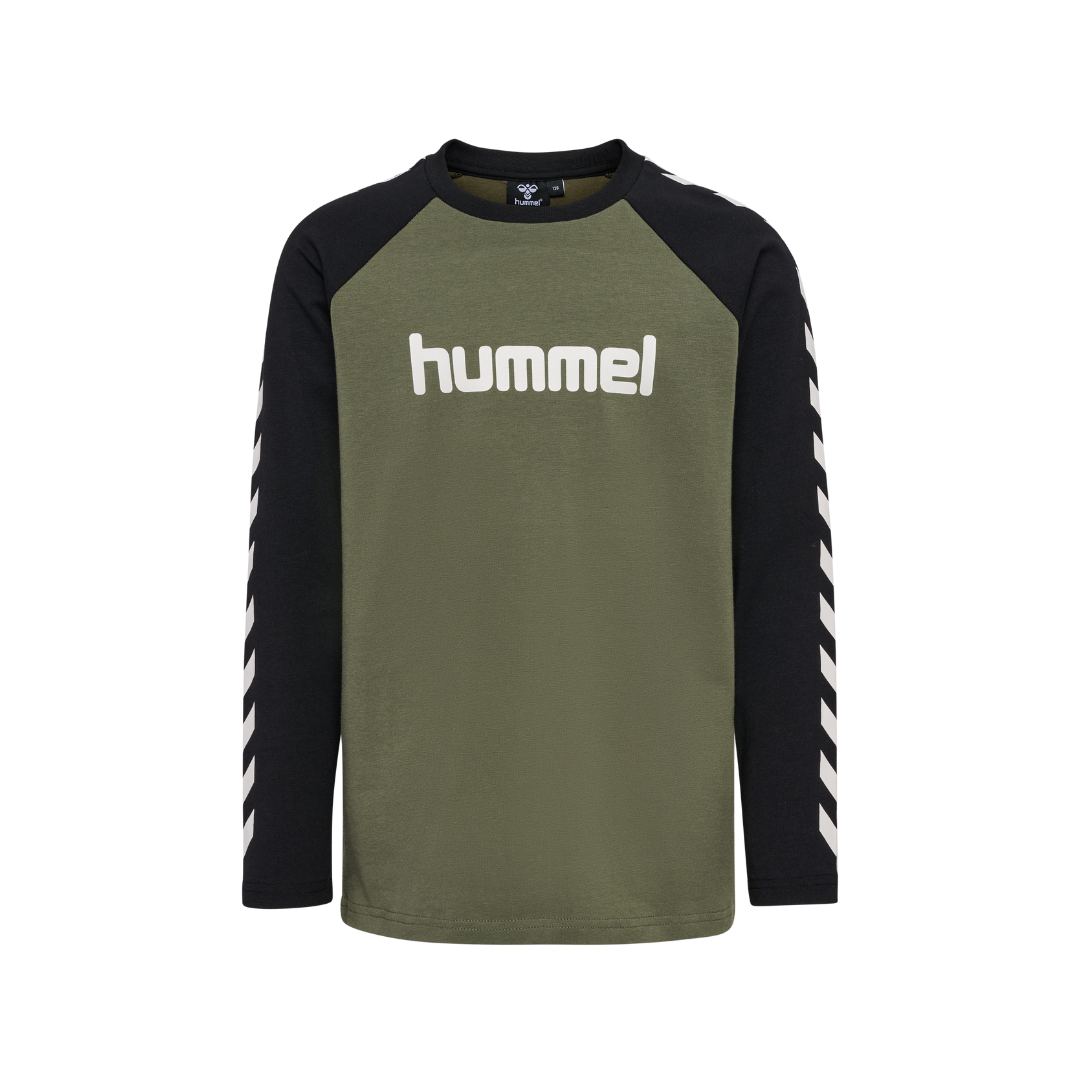 Hummel Boys t-shirt LS dusty olive