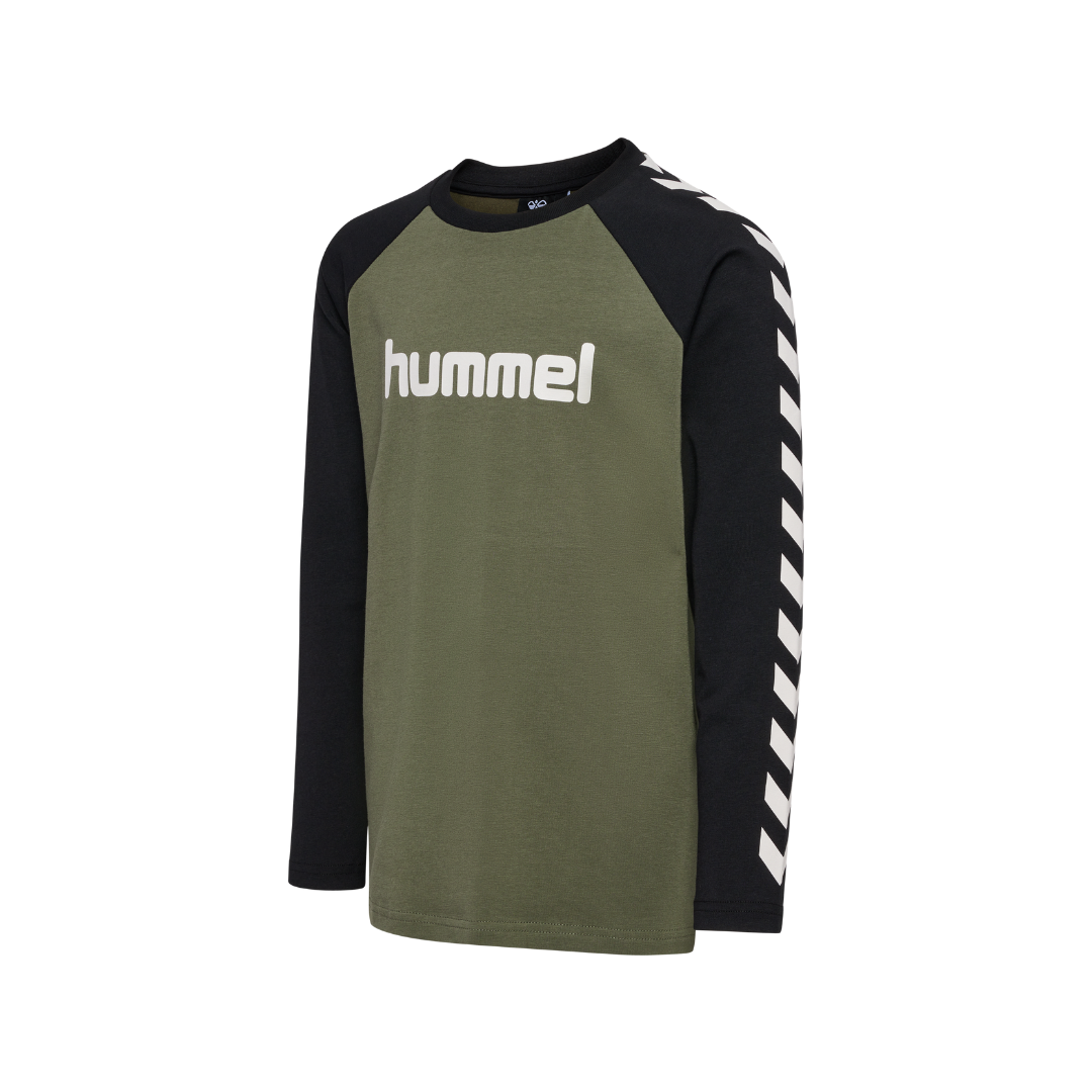 Hummel Boys t-shirt LS dusty olive