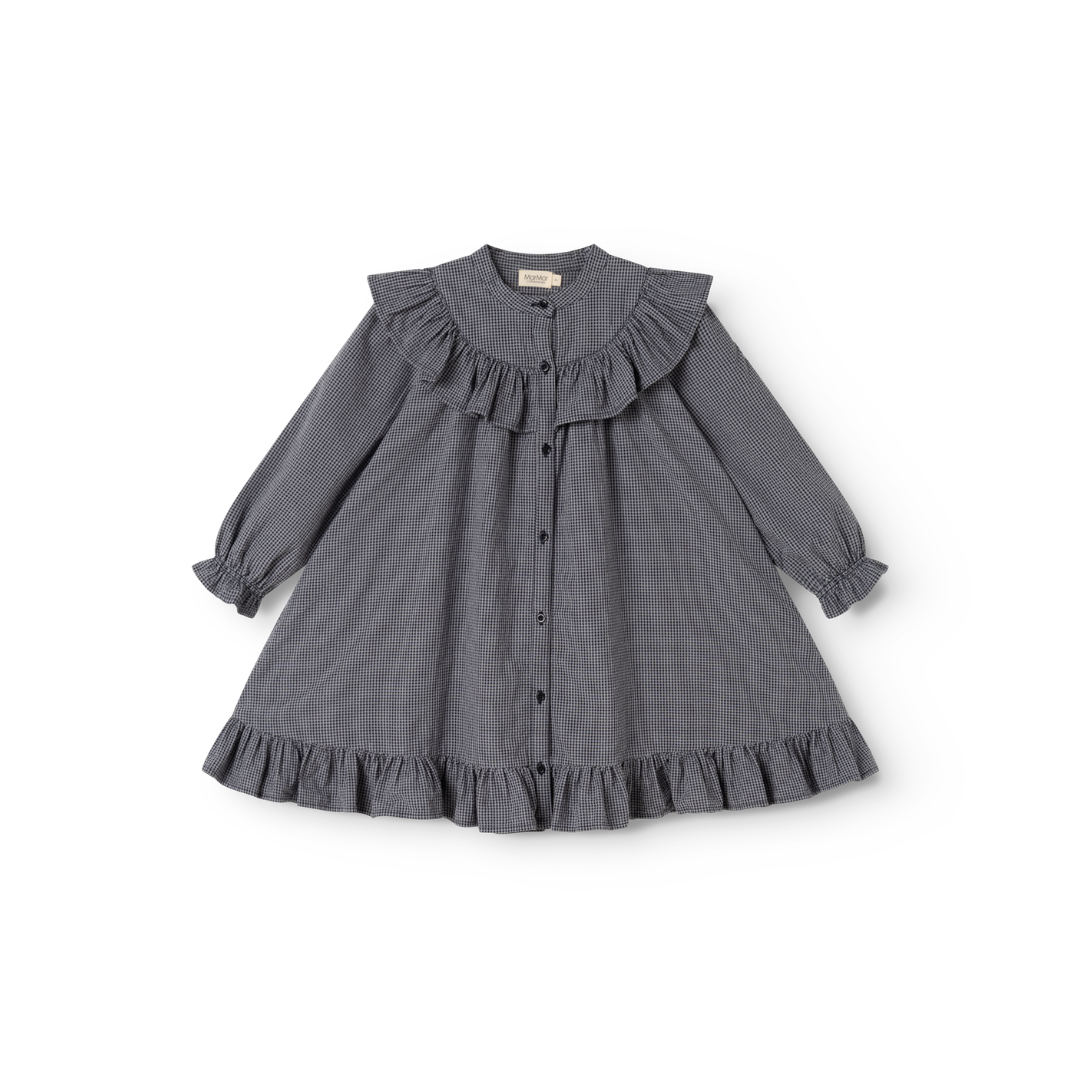 MarMar Dalina kjole pigeon blue check