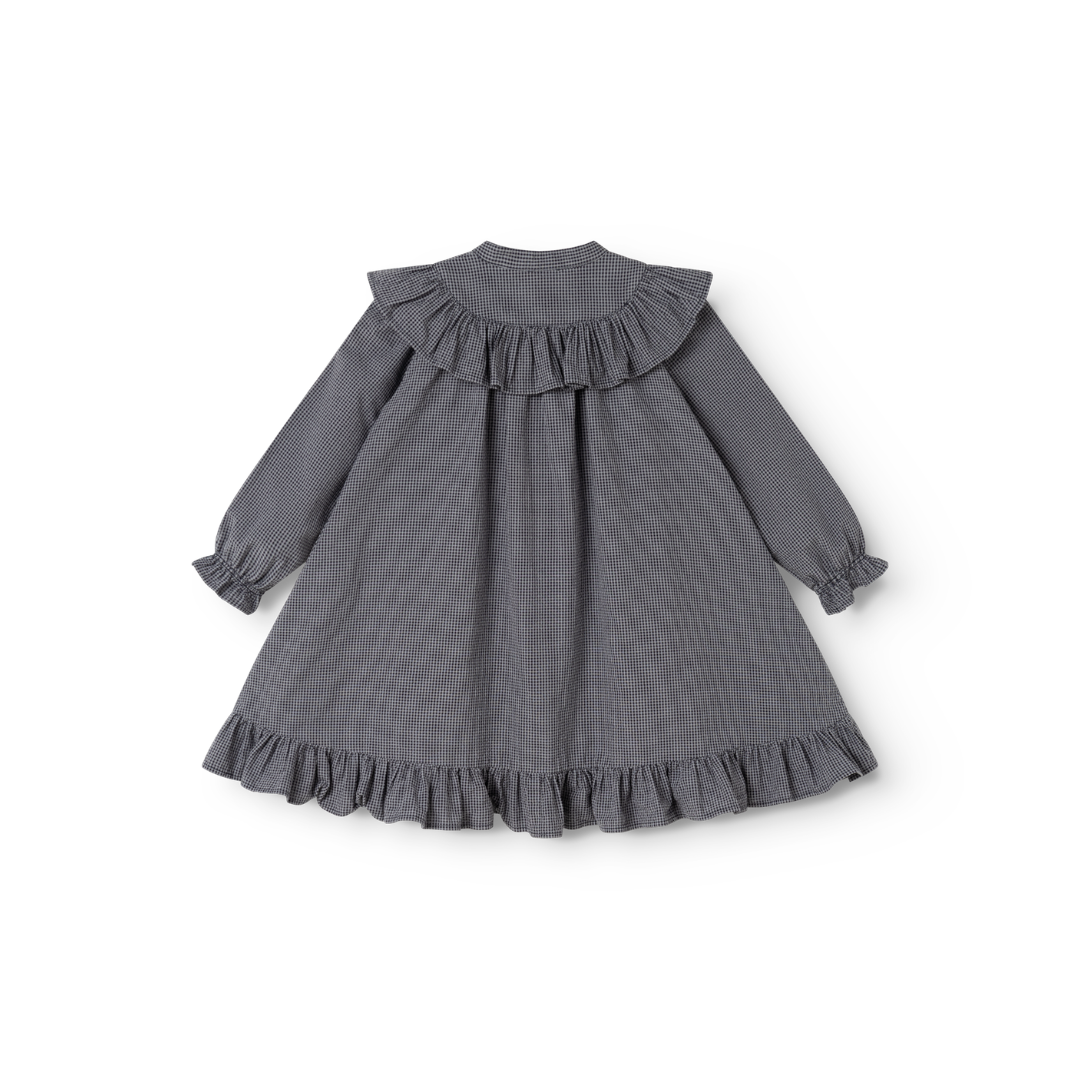 MarMar Dalina kjole pigeon blue check