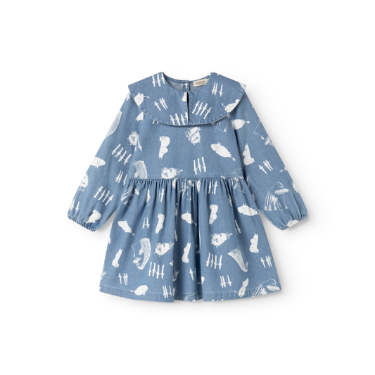 MarMar Dalva denim print kjole moomins 