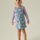 Pige med Name It Silla bib kjole light blue denim