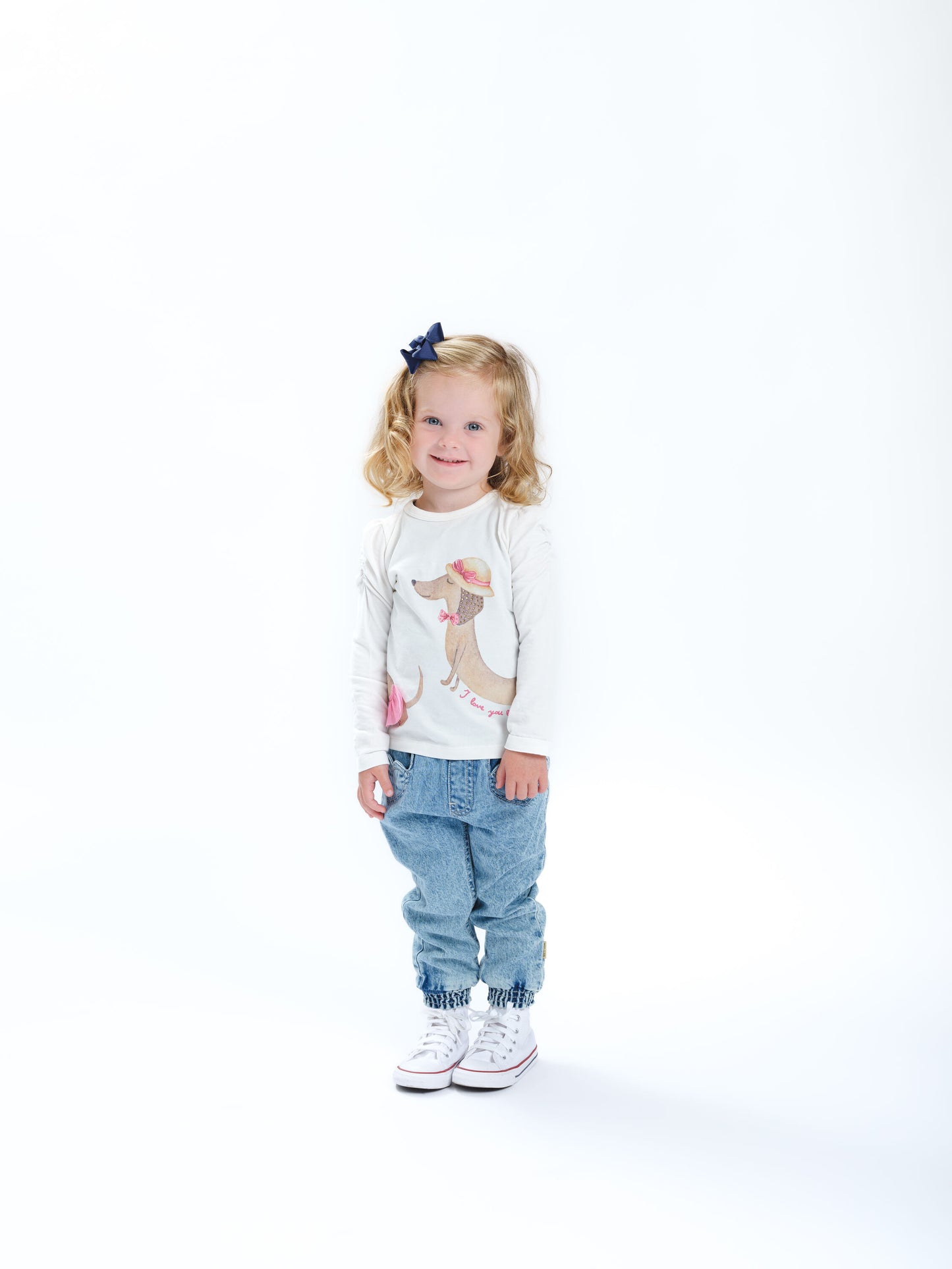 Pige i Hust & Claire Josefine jeans washed denim