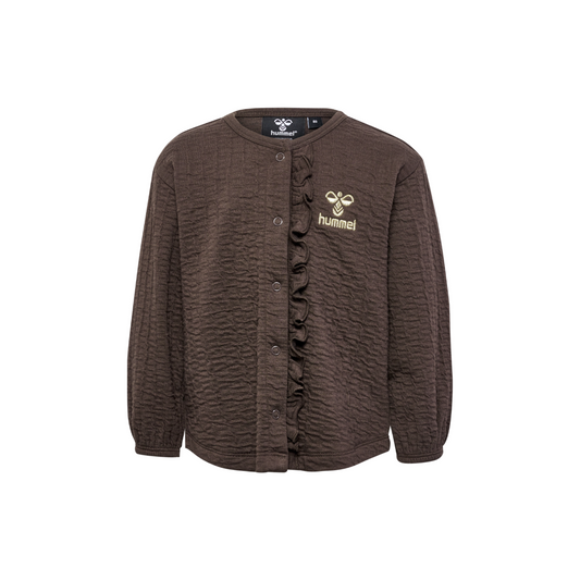 Hummel Issa sweat cardigan chocolate brown