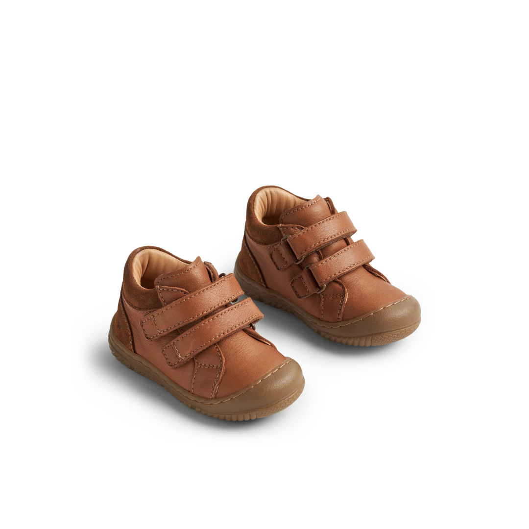 Wheat Footwear Ivalo dobbelt velcro prewalker cognac