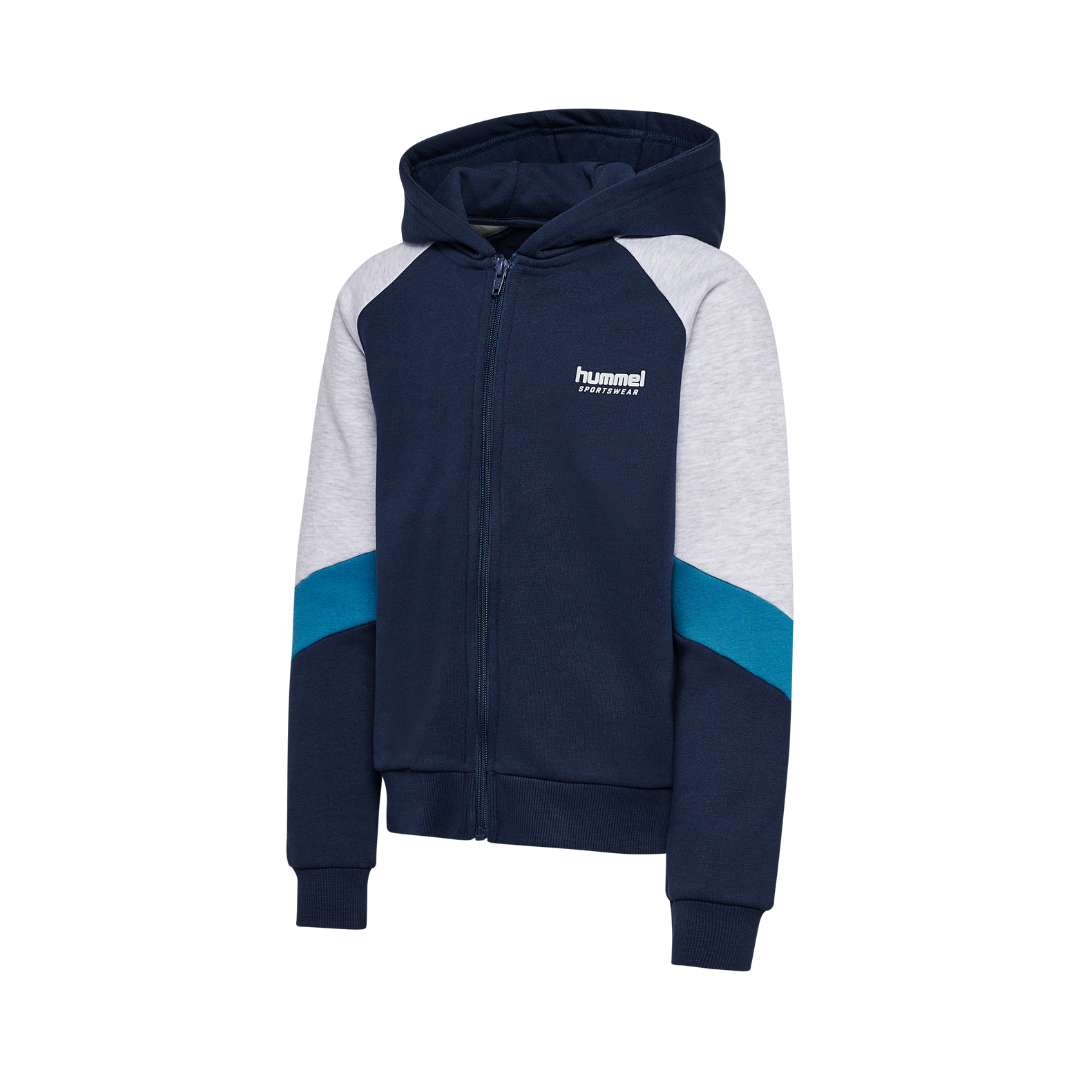 Hummel Loose blocked zip hoodie dress blues
