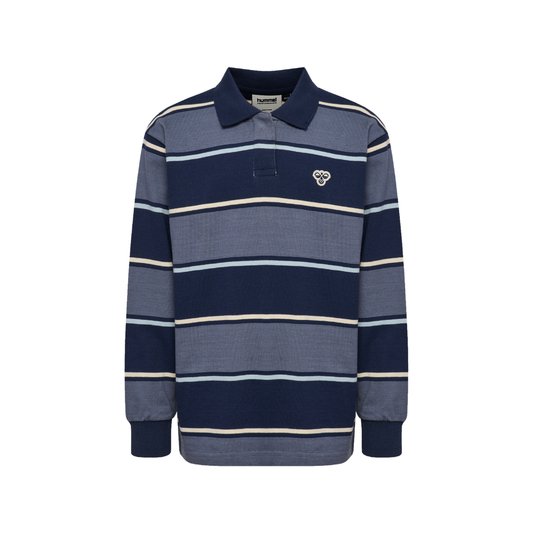Hummel JR loose stripe polo bluse flint stone 