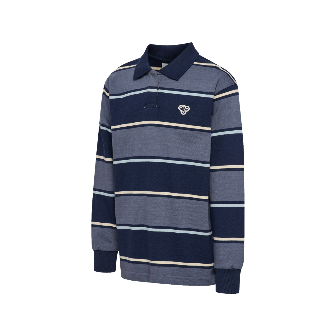Hummel JR loose stripe polo bluse flint stone 