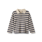 Wheat Fred polo bluse greyblue stripe