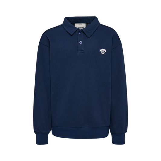 Hummel Pique loose polo sweatshirt dress blue