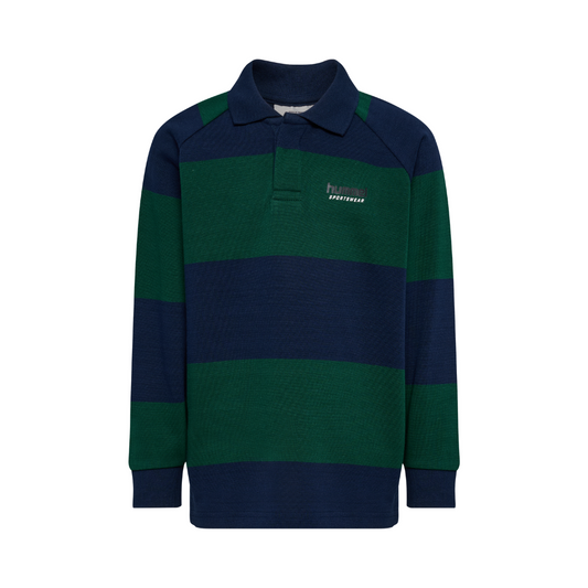 Hummel Loose striped polo LS dress blues