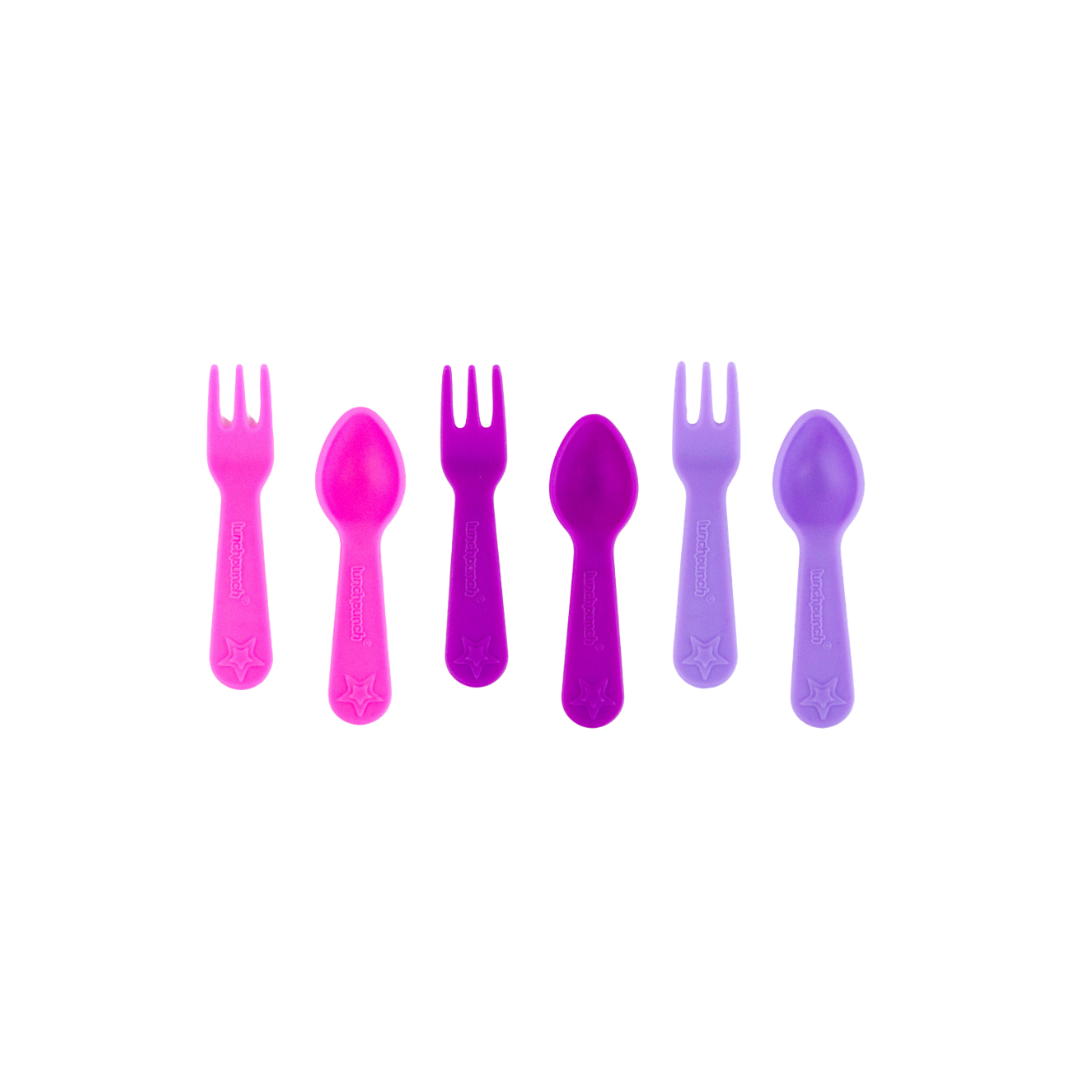 Lunch Punch Gaffel og ske sæt blush pink/purple