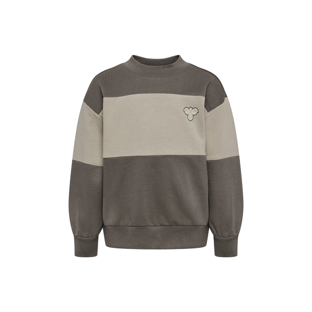 Hummel Mini loose block sweatshirt dark gull gray