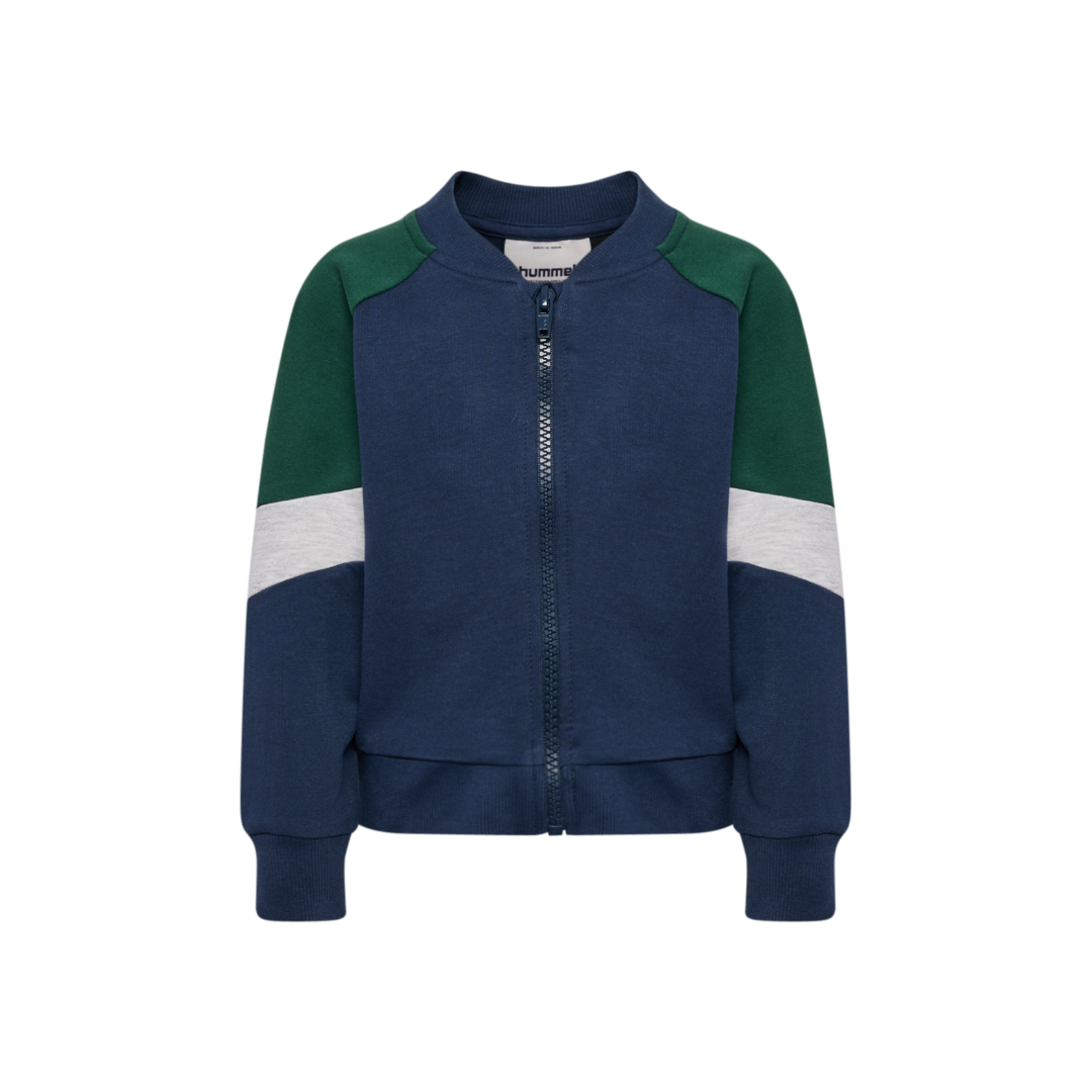 Hummel Mini loose block zip jacket dress blues