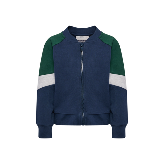 Hummel Mini loose block zip jacket dress blues