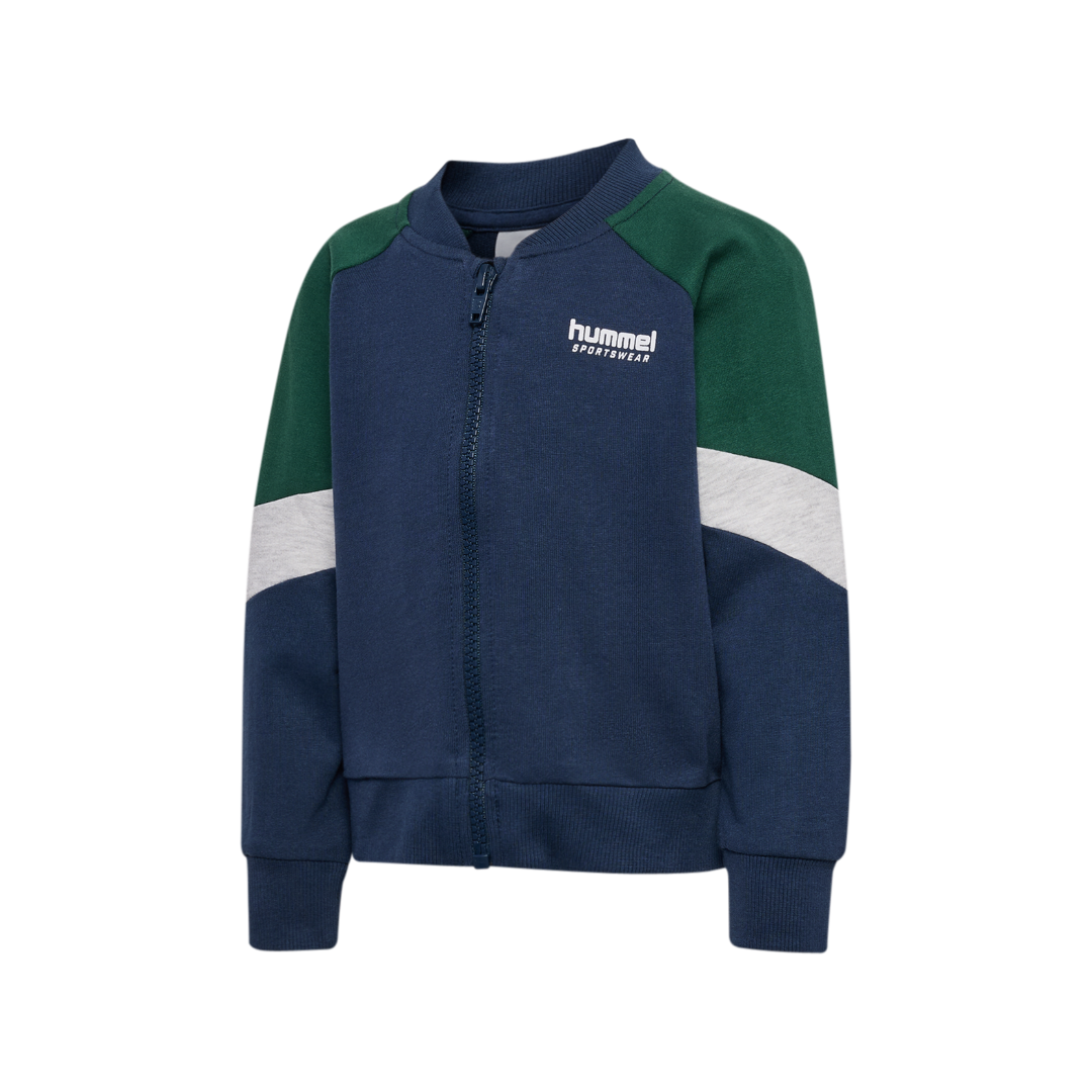 Hummel Mini loose block zip jacket dress blues