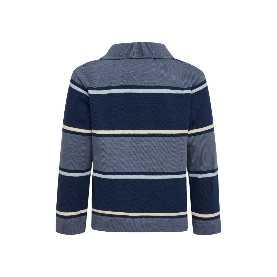 Hummel Mini loose stripe polo bluse flint stone