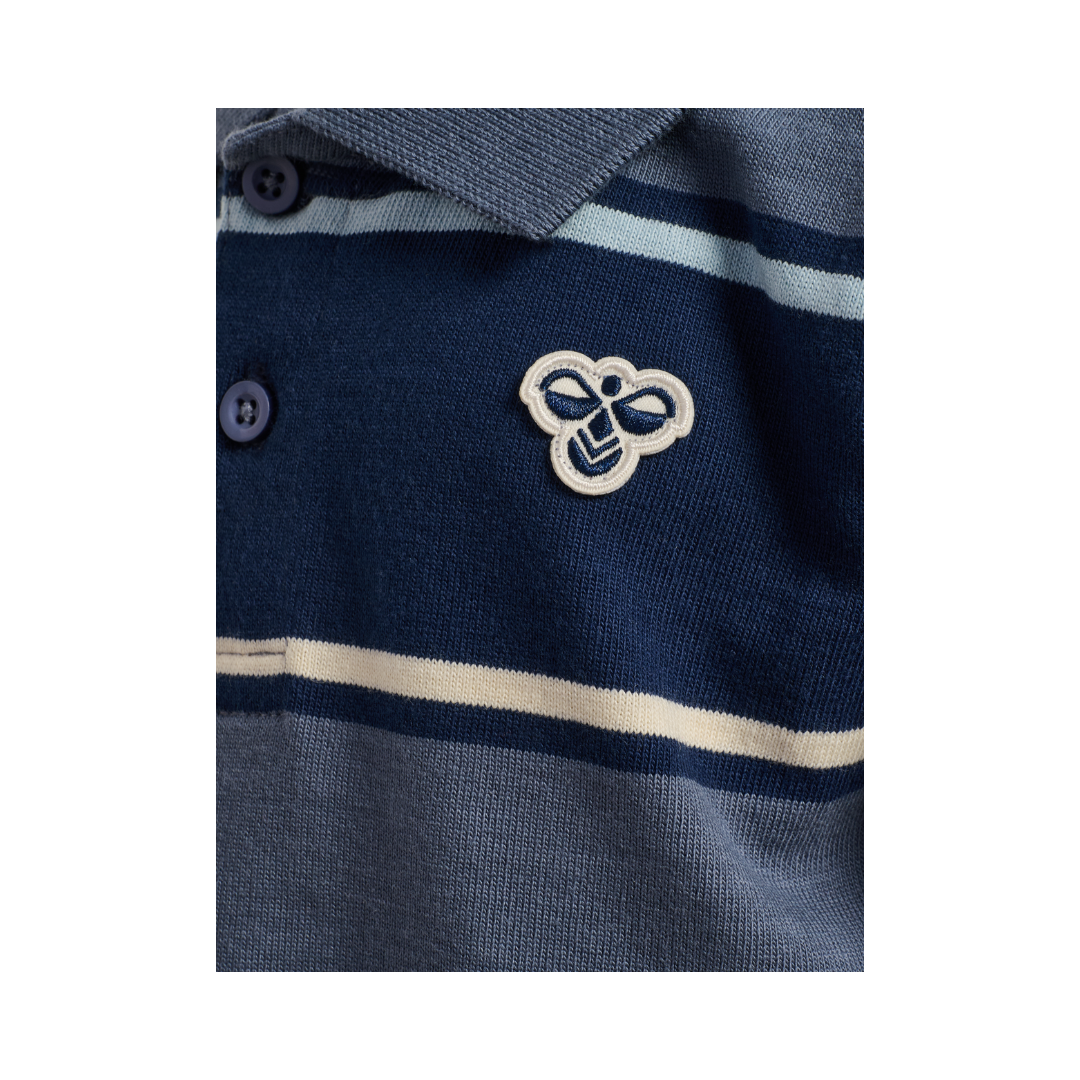 Hummel Mini loose stripe polo bluse flint stone