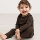 Baby dreng med MarMar Pico modal bukser dark roast